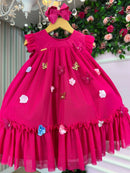 Vestido Vila Lele Jardim das Borboletas Baby Liz + Saiote
