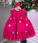 Vestido Vila Lele Jardim das Borboletas Baby Liz + Saiote