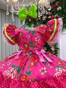 Vestido Junino Banana Club Quermesse do Balance Pink