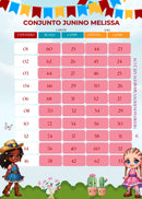 Conjunto Junino Miss Cherry Melissa Xadrez