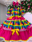 Vestido Junino Mimadine Luxo Priscila Pink