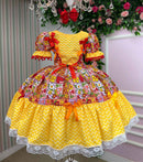 Vestido Marie Junino Quermesse de Luxo