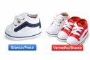 Tenis de bebe Starzinho listra (Jeans/Marrom) - sapatinho de bebê