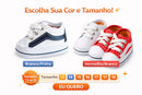 Tenis de bebe Starzinho listra (Jeans/Marrom) - sapatinho de bebê