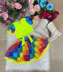 Conjunto Junino Banana Club Luxo Manu Neon