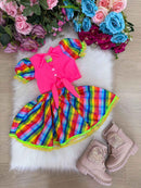 Conjunto Junino Banana Club Luxo Manu Neon