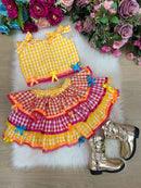 Conjunto Junino Banana Club Luxo Sofia Mãe e Filha