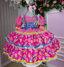 Vestido Bella Child Junino Quermesse Chique + Saiote