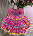 Vestido Bella Child Junino Quermesse Chique + Saiote
