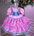 Vestido Bella Child Junino Quermesse Chique + Saiote