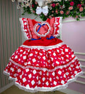 Vestido Bella Child Junino Quermesse do Coração + Saiote