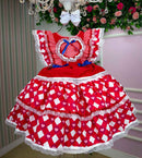 Vestido Bella Child Junino Quermesse do Coração + Saiote