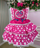 Vestido Bella Child Junino Quermesse do Coração + Saiote