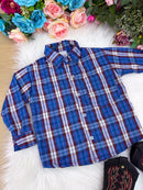 Camisa Junina Xadrez Zion Azul