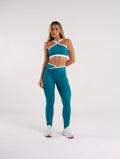 Conjunto Feminino Fitness na Poliamida com Legging e Top com Bojo Removível e Costas Olivia