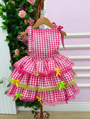 Vestido Banana Club Luxo Arraia do Chamego Mãe e Filha
