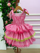 Vestido Banana Club Luxo Arraia do Chamego Mãe e Filha