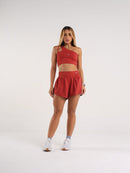 Conjunto feminino fitness com short duplo e top com bojo removivel Manu