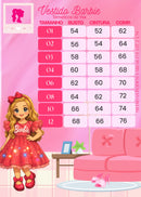 Vestido Ysa Kids Barbie Luxinho Pink Com led