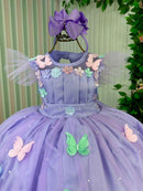 Vestido Marie Jardim Encantado Isis Luxinho + Saiote