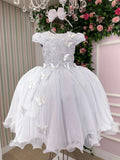 Vestido Juvenil - Midi Vila Lele Sabrina Daminha/Florista + Saiote