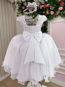 Vestido Juvenil - Midi Vila Lele Sabrina Daminha/Florista + Saiote
