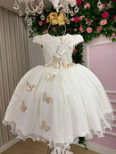 Vestido Juvenil - Midi Vila Lele Sabrina Daminha/Florista + Saiote