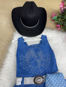 Vestido Blogueirinha Boiadeira do Sertão Jeans