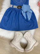 Vestido Blogueirinha Boiadeira do Sertão Jeans