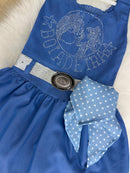 Vestido Blogueirinha Boiadeira do Sertão Jeans