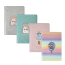 Caderno de Linha com glitter 21x14,5cm Cores Sortidas