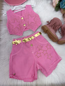 Conjunto Blogueirinha Boiadeira Estrelada