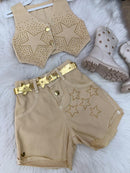 Conjunto Blogueirinha Boiadeira Estrelada