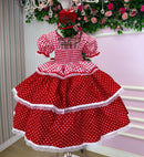 Vestido Junino Mimadine Luxo Stefanny Vermelho