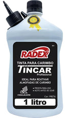 Tinta para Carimbo Radex 1 Litro Refil Preto ALTA Qualidade com Bico Aplicador