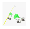 Kit 50 Sino Duplo Alarme Para Vara De Pesca Guizo Sonoro Sahara Cor Verde