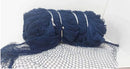 Pano Rede Multifilamento Azul com Nó Fio 210/24 Malha 5 cm Esticado (25 cm nó a nó) 200 Malhas Altura (10 m) 100 Metros