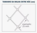 Pano Rede Multifilamento Azul com Nó Fio 210/9 Malha 2,4 cm Esticado (12 cm nó a nó) 200 Malhas Altura (4,8m) 100 Metros