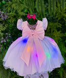 Vestido Tematicos Ysa Kids Lilo Stitch com Led  + Saiote