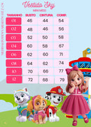 Vestido Mini Miss Temático Patrulha Canina - Sky
