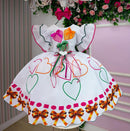 Vestido Marie Junino Luxo Noivinha/Noiva dos Corações