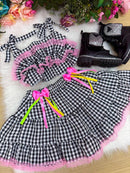 Conjunto Junino Banana Club Luxo Charme do Arraiá Preto