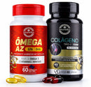 KIT 1 Ômega 3 A-Z - 20 Vitaminas e Minerais + EPA DHA + 1 Colágeno Tipo 2 + CGM Premium + Glucosamina + Condroitina