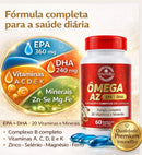 KIT 1 Ômega 3 A-Z - 20 Vitaminas e Minerais + EPA DHA + 1 Colágeno Tipo 2 + CGM Premium + Glucosamina + Condroitina