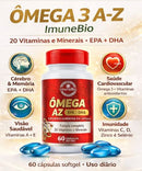 Ômega 3 Multivitamínico A-Z - 20 Vitaminas e Minerais + EPA DHA 1400 mg- 60 Caps. Sorftgel