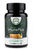 Suplemento Super Imune Plus 490 mg - 10 mg de Própolis + Vitaminas e Minerais Essenciais Premium - 60 Cáps.