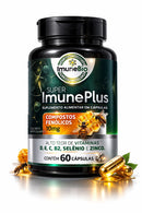 KIT 1 Super Imune Plus 490 mg - 10 mg Própolis + Vitaminas e Minerais Essenciais Premium + 1 Ômega 3 A-Z - 20 Vitaminas