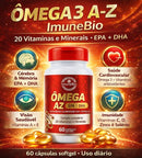 Ômega 3 Multivitamínico A-Z - 20 Vitaminas e Minerais + EPA DHA 1400 mg- 60 Caps. Sorftgel