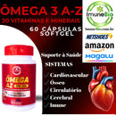 Ômega 3 Multivitamínico A-Z - 20 Vitaminas e Minerais + EPA DHA 1400 mg- 60 Caps. Sorftgel