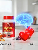 Ômega 3 Multivitamínico A-Z - 20 Vitaminas e Minerais + EPA DHA 1400 mg- 60 Caps. Sorftgel